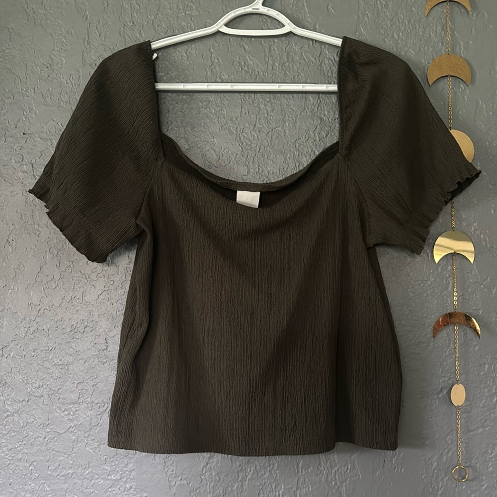 H&M Puff Sleeve Crop Top